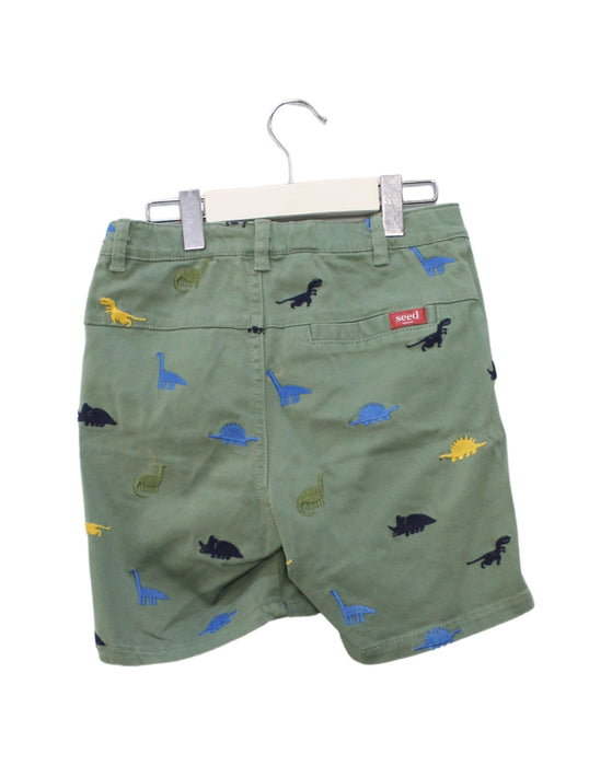 A Green Shorts from Seed in size 9Y for boy. (Back View)