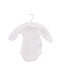 A White Long Sleeve Bodysuits from Bonpoint in size 0-3M for girl. (Front View)