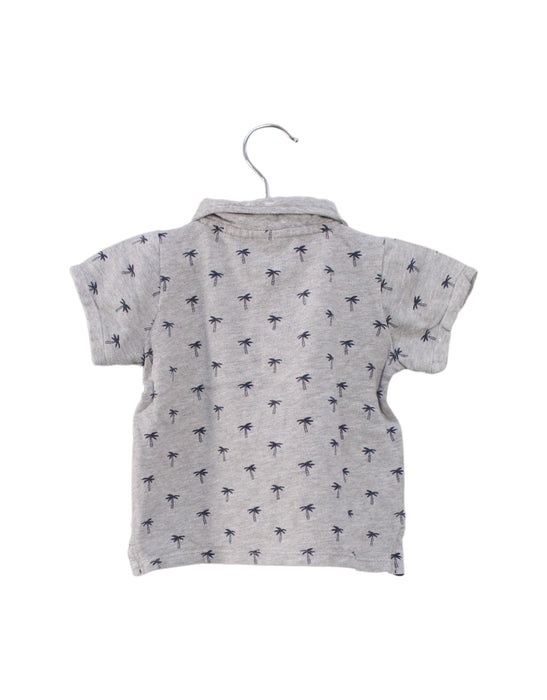 A Grey Short Sleeve Polos from Seed in size 6-12M for boy. (Back View)