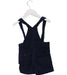 A Navy Overall Shorts from Petit Bateau in size 6-12M for boy. (Back View)