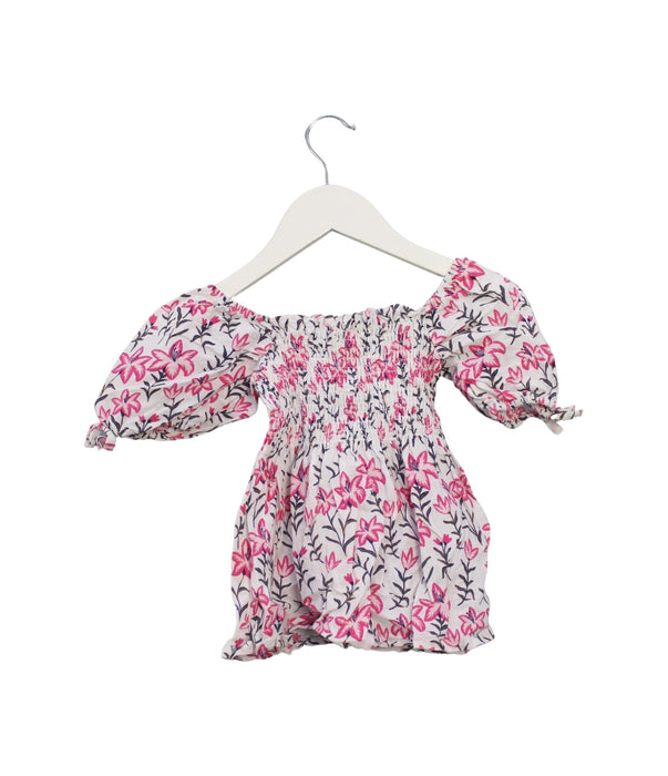 A Pink Short Sleeve Tops from Seed in size 3T for girl. (Back View)