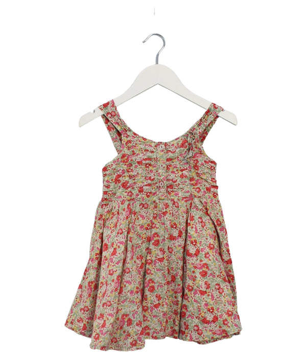 A Green Sleeveless Dresses from Bonpoint in size 3T for girl. (Front View)