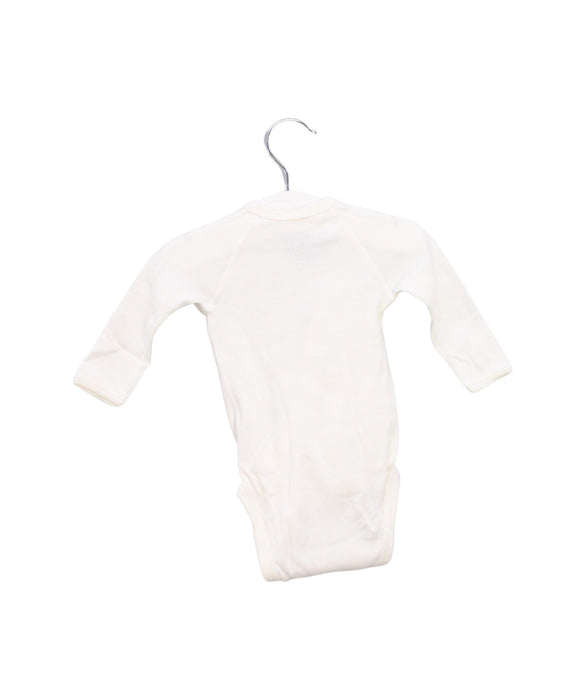A Ivory Long Sleeve Bodysuits from Petit Bateau in size 0-3M for boy. (Back View)