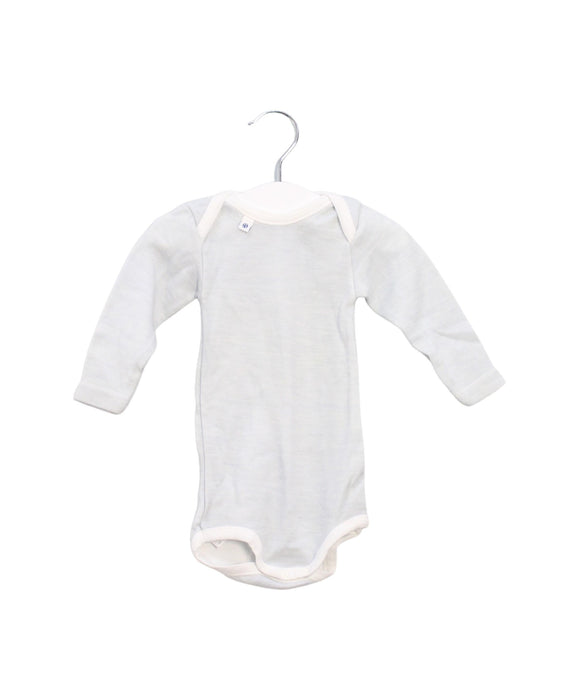 A Blue Long Sleeve Bodysuits from Petit Bateau in size 3-6M for boy. (Front View)