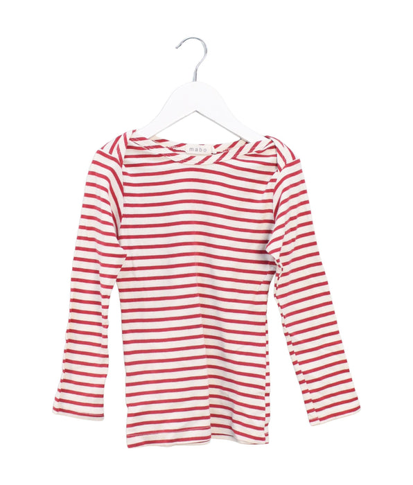 A Red Long Sleeve Tops from Mabo in size 4T for boy. (Front View)