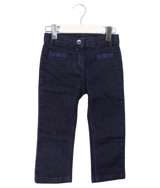 A Navy Casual Pants from Jacadi in size 18-24M for girl. (Front View)