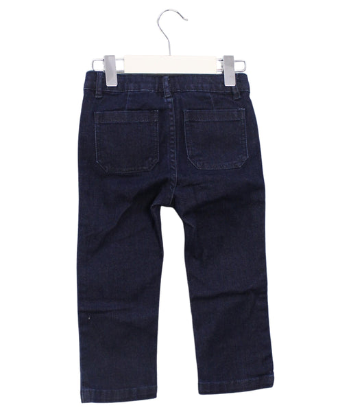 A Navy Casual Pants from Jacadi in size 18-24M for girl. (Back View)