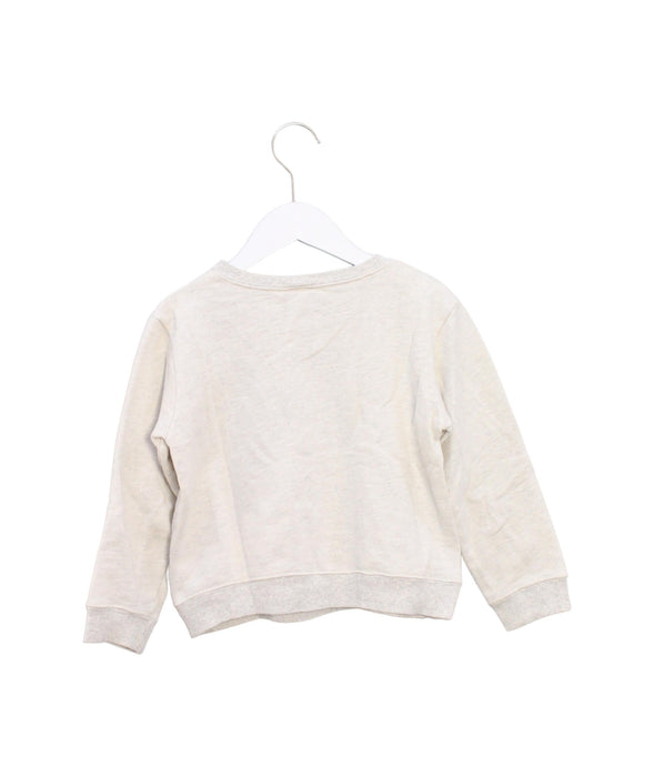 A Taupe Sweatshirts from Bonton in size 6T for girl. (Back View)