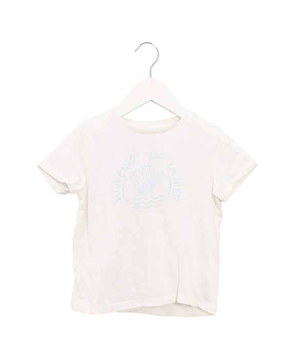 A White Short Sleeve T Shirts from Cyrillus in size 6T for girl. (Front View)