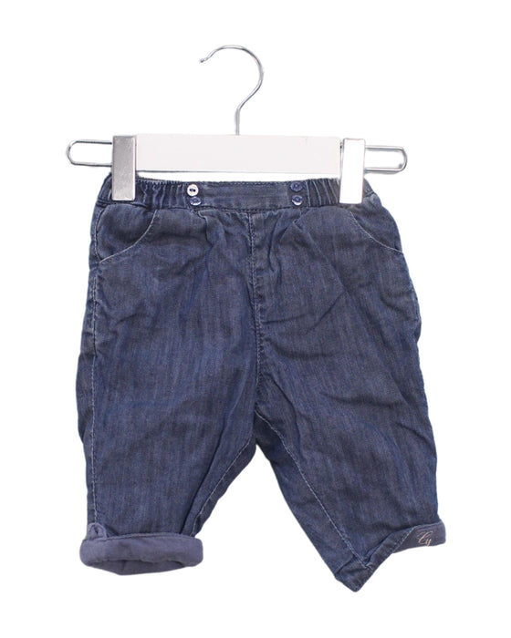 A Blue Casual Pants from Cyrillus in size 0-3M for boy. (Front View)