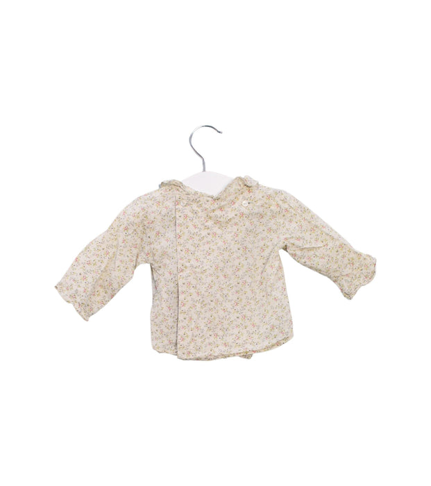 A White Long Sleeve Tops from Bonpoint in size 0-3M for girl. (Back View)