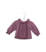 A Red Long Sleeve Tops from Jacadi in size 0-3M for girl. (Front View)