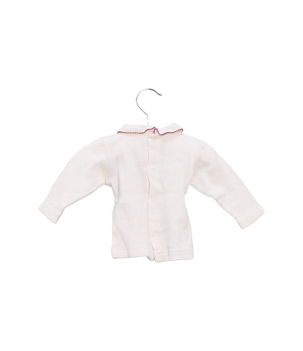 A White Long Sleeve Tops from Bonpoint in size 0-3M for girl. (Back View)