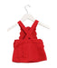 A Red Overall Dresses from Jacadi in size 3-6M for girl. (Back View)
