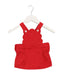 A Red Overall Dresses from Jacadi in size 3-6M for girl. (Front View)