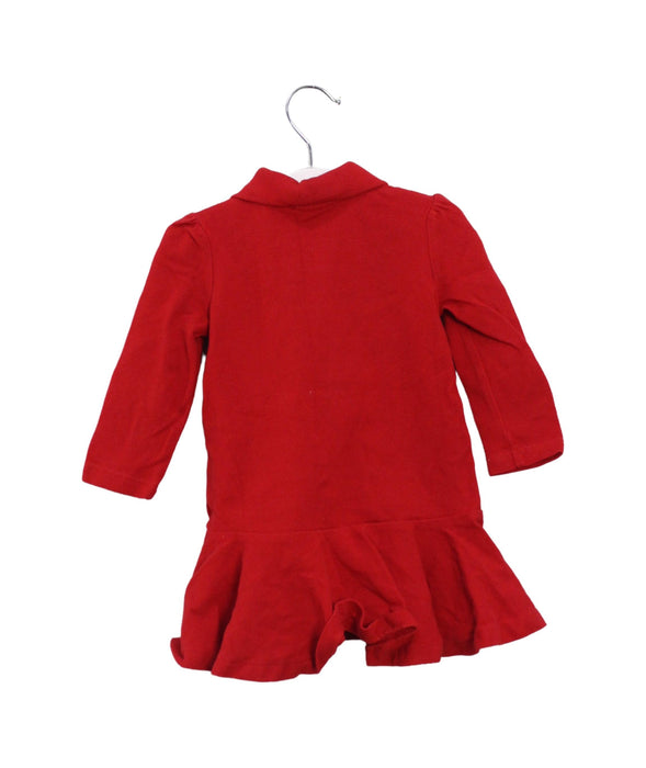 A Red Long Sleeve Dresses from Ralph Lauren in size 3-6M for girl. (Back View)