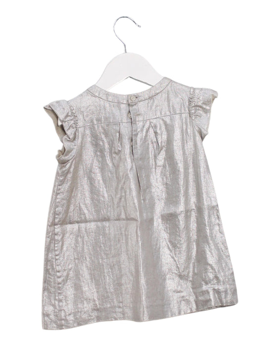 A Grey Short Sleeve Dresses from Bonpoint in size 12-18M for girl. (Back View)