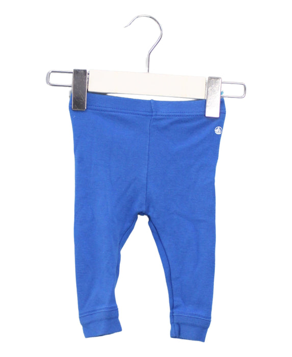 A Blue Leggings from Petit Bateau in size 0-3M for boy. (Front View)