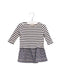 A Navy Long Sleeve Dresses from Petit Bateau in size 3-6M for girl. (Front View)