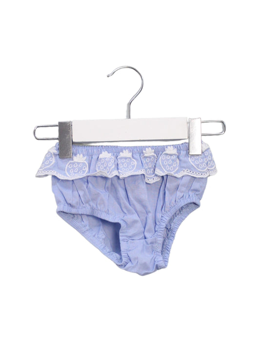 A Blue Bloomers from Seed in size 0-3M for girl. (Front View)
