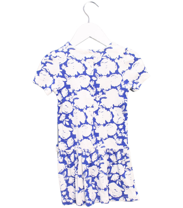 A Blue Short Sleeve Dresses from Petit Bateau in size 2T for girl. (Back View)