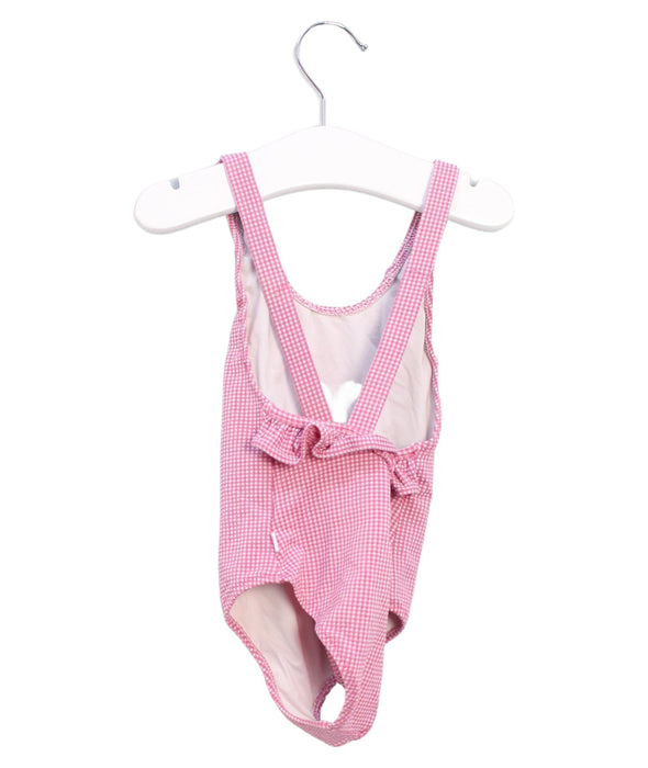 A Pink Swimsuits from Jacadi in size 12-18M for girl. (Back View)