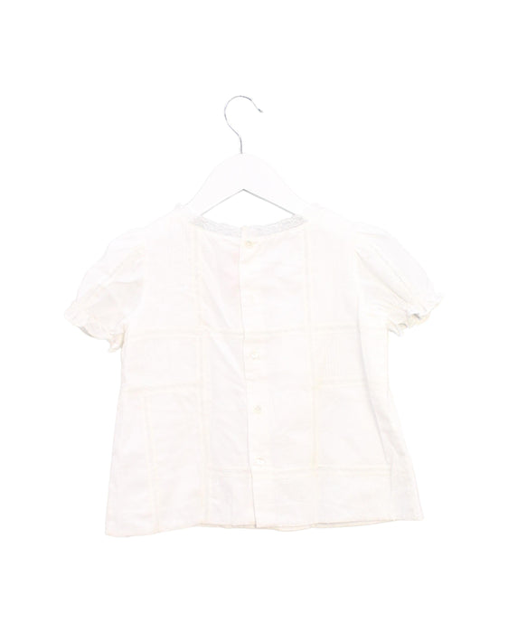 A White Short Sleeve Tops from Bonpoint in size 4T for girl. (Back View)