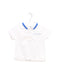 A White Short Sleeve Polos from Jacadi in size 6-12M for boy. (Front View)