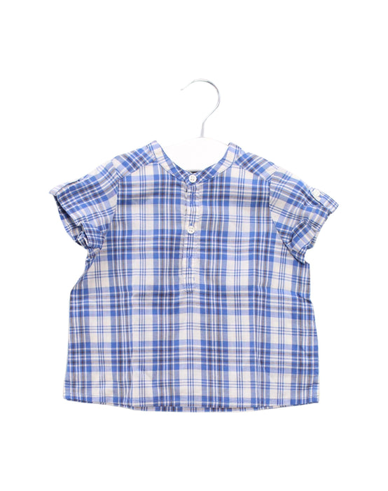 A Blue Shirts from Bonpoint in size 6-12M for boy. (Front View)