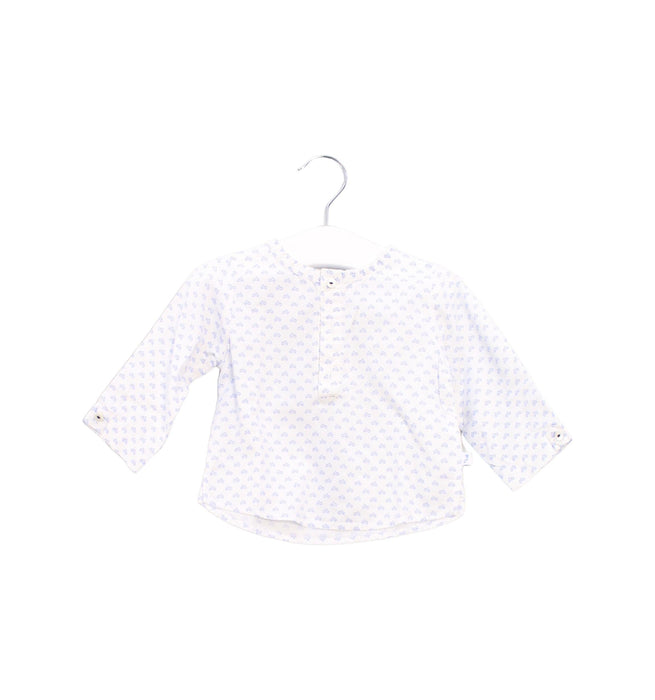 A Blue Long Sleeve Tops from Jacadi in size 3-6M for boy. (Front View)