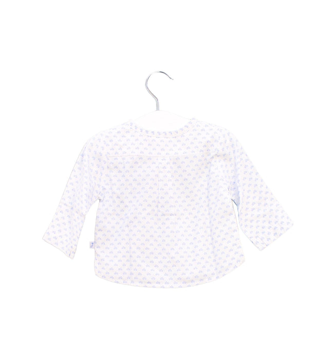 A Blue Long Sleeve Tops from Jacadi in size 3-6M for boy. (Back View)