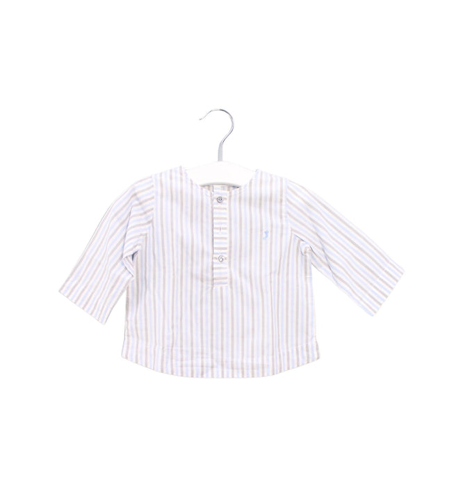 A Blue Long Sleeve Tops from Jacadi in size 3-6M for boy. (Front View)