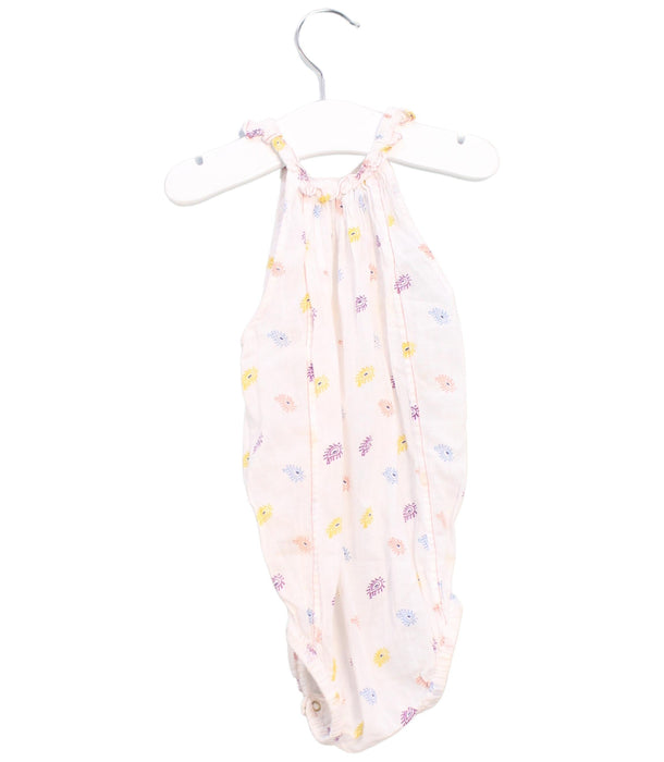 A Pink Sleeveless Bodysuits from Velveteen in size 6-12M for girl. (Back View)