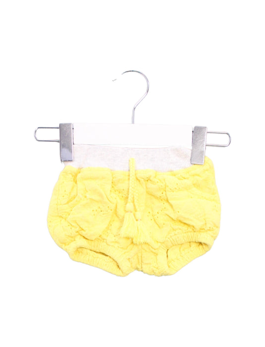 A Yellow Bloomers from Seed in size 0-3M for girl. (Front View)