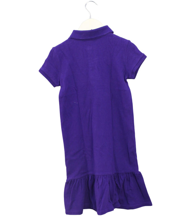 A Purple Short Sleeve Dresses from Polo Ralph Lauren in size 6T for girl. (Back View)