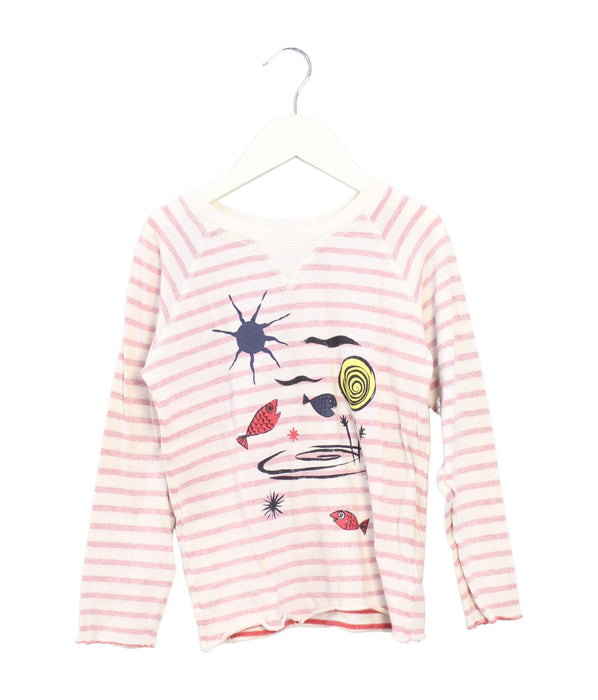 A Red Long Sleeve Tops from Bonpoint in size 6T for girl. (Front View)