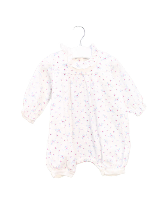 A White Long Sleeve Rompers from Petit Bateau in size 3-6M for girl. (Front View)