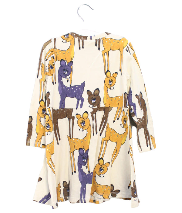 A Yellow Long Sleeve Dresses from Mini Rodini in size 2T for girl. (Back View)