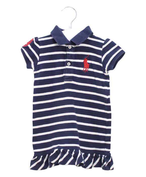 A Navy Short Sleeve Dresses from Ralph Lauren in size 6-12M for girl. (Front View)