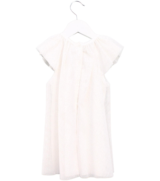 A White Short Sleeve Dresses from Petit Bateau in size 12-18M for girl. (Back View)