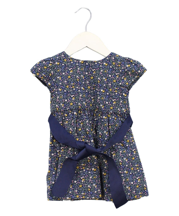 A Navy Short Sleeve Dresses from Ralph Lauren in size 3-6M for girl. (Front View)