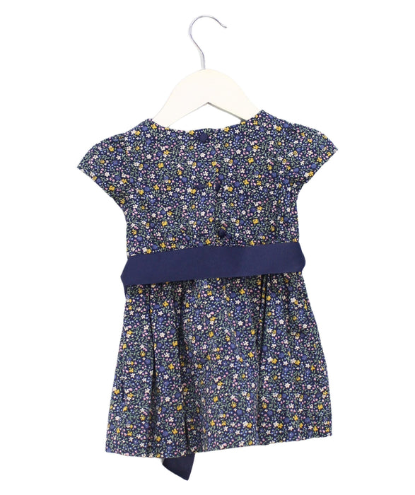 A Navy Short Sleeve Dresses from Ralph Lauren in size 3-6M for girl. (Back View)