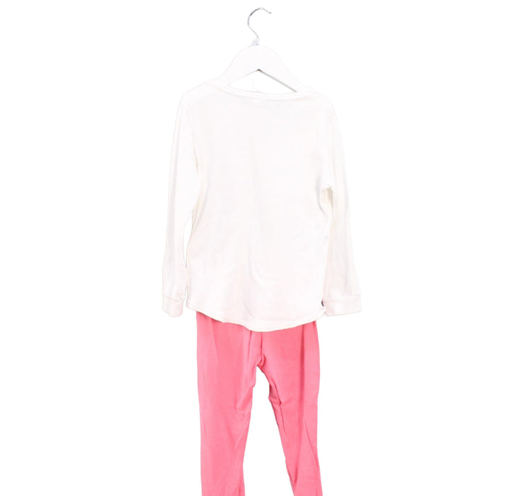 A White Pyjama Sets from Petit Bateau in size 4T for girl. (Back View)