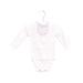 A White Long Sleeve Bodysuits from Cyrillus in size 0-3M for boy. (Front View)