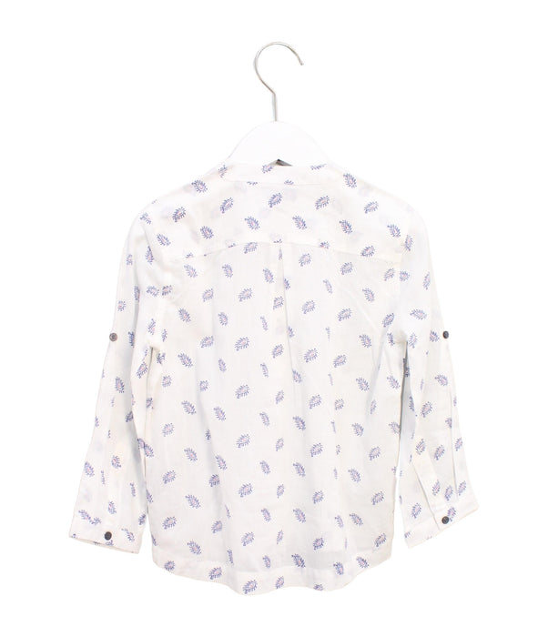 A White Long Sleeve Tops from Velveteen in size 6T for girl. (Back View)