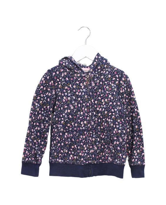 A Navy Zippered Sweatshirts from Polo Ralph Lauren in size 4T for girl. (Front View)