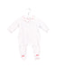 A White Long Sleeve Jumpsuits from Jacadi in size 3-6M for girl. (Front View)