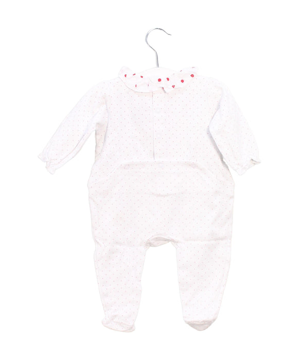 A White Long Sleeve Jumpsuits from Jacadi in size 3-6M for girl. (Back View)