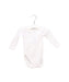 A White Long Sleeve Bodysuits from Petit Bateau in size 0-3M for boy. (Front View)