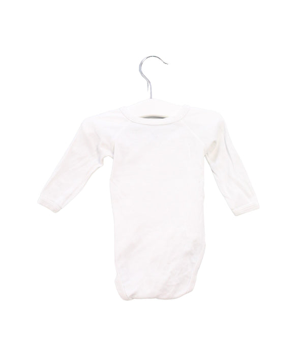 A White Long Sleeve Bodysuits from Petit Bateau in size 0-3M for boy. (Back View)